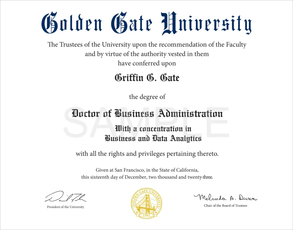 GGU Sample Certificate