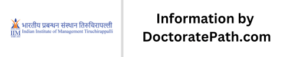 iim-trichy-Information by doctoratepath.com