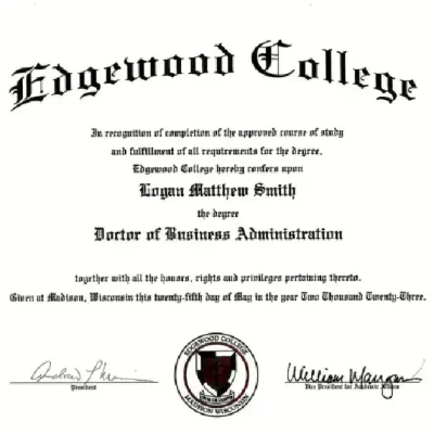 Edgewood Sample Certificate Edgewood Sample Certificate
